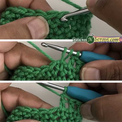 working into sc - Split / Center Stitches tutorial on StitchesNScraps.com