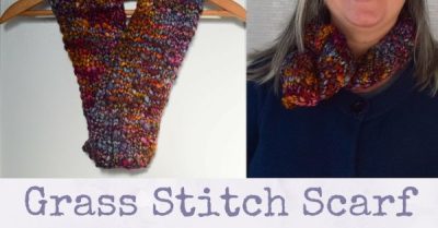 Grass Stitch Scarf by the Underground Crafter - Most clicked in November's Scrappy Stitchers Link Party on StitchesNScraps.com