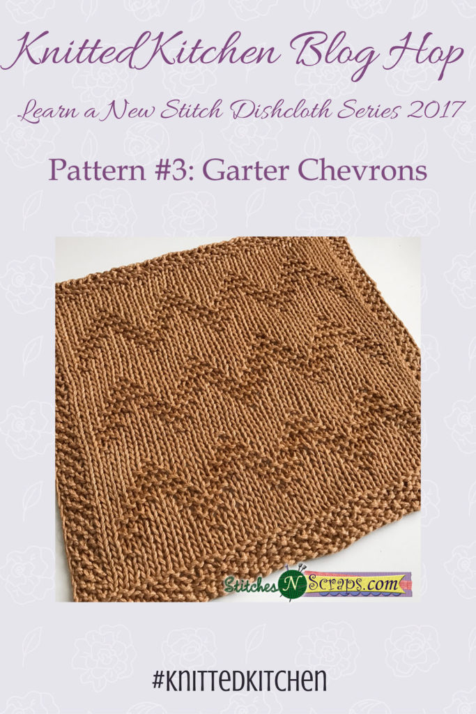 Knitted Kitchen #3 - Garter Chevrons - StitchesNScraps.com