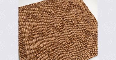 Knitted Kitchen #3 - Garter Chevrons - StitchesNScraps.com