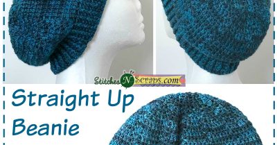 Straight Up Beanie - A free crochet pattern on StitchesNScraps.com