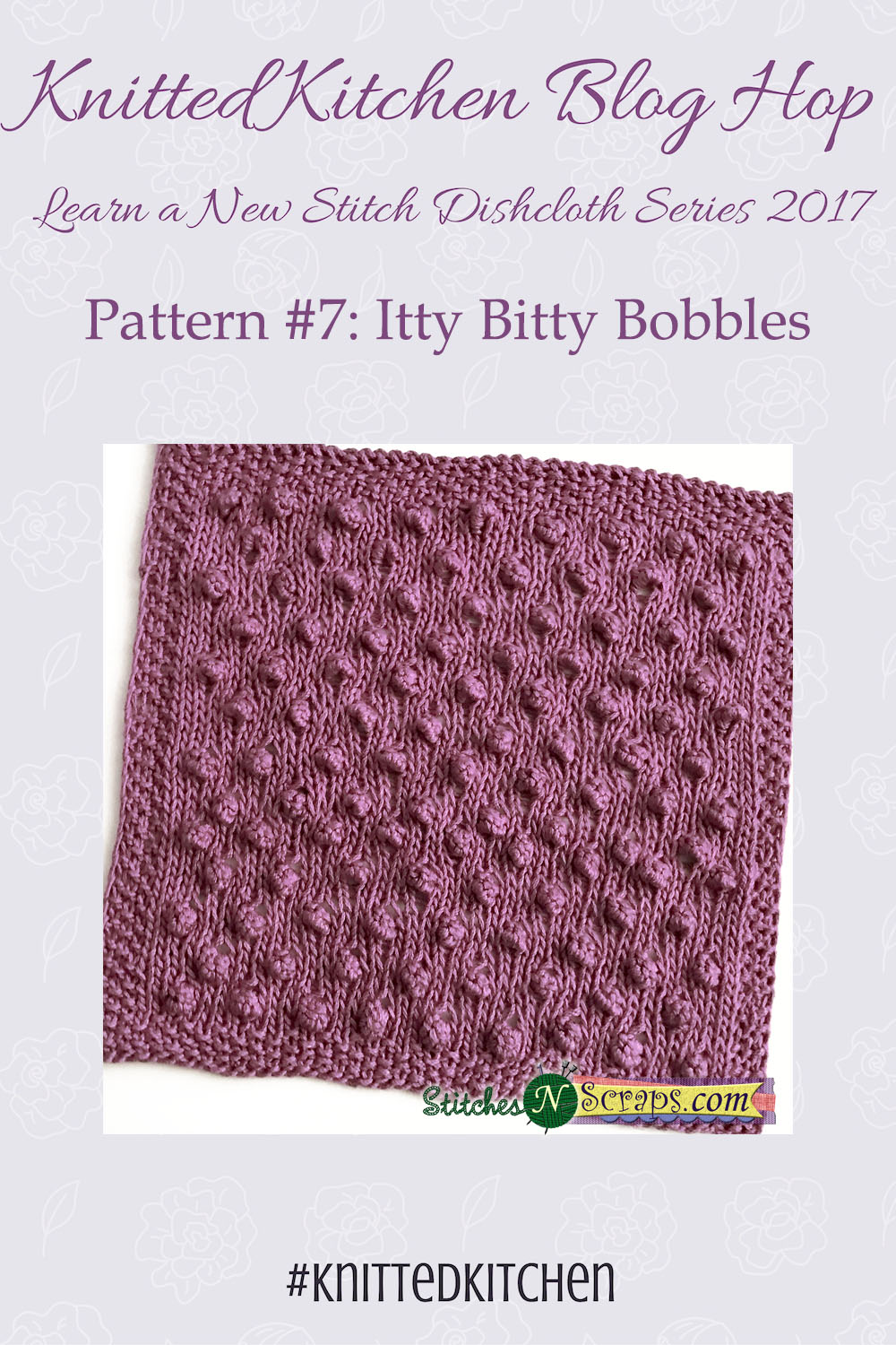 Knitted Kitchen #7 - Itty Bitty Bobbles - StitchesNScraps.com