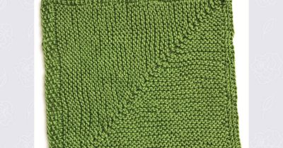 Knitted Kitchen #11 - Mitered Garter Stitch Square -StitchesNScraps.com