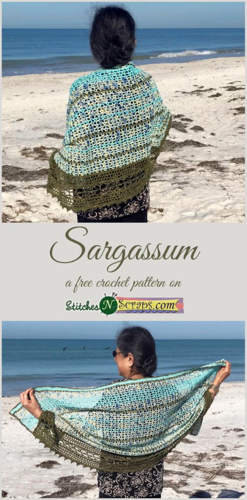Sargassum - a free crochet pattern on StitchesNScraps.com
