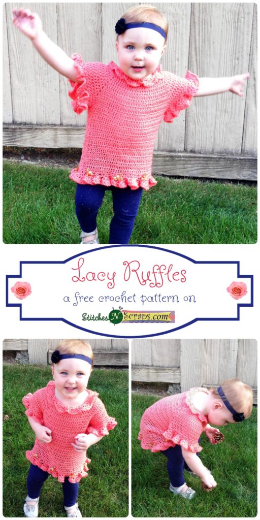 Lacy Ruffles - a free crochet pattern on StitchesNScraps.com
