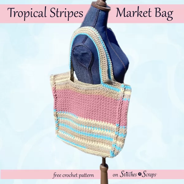 Tropical Stripes Market Bag