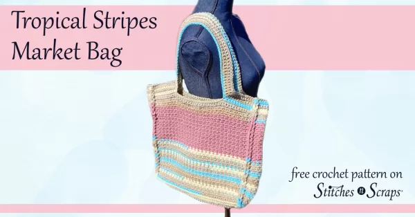 Tropical Stripes Market Bag