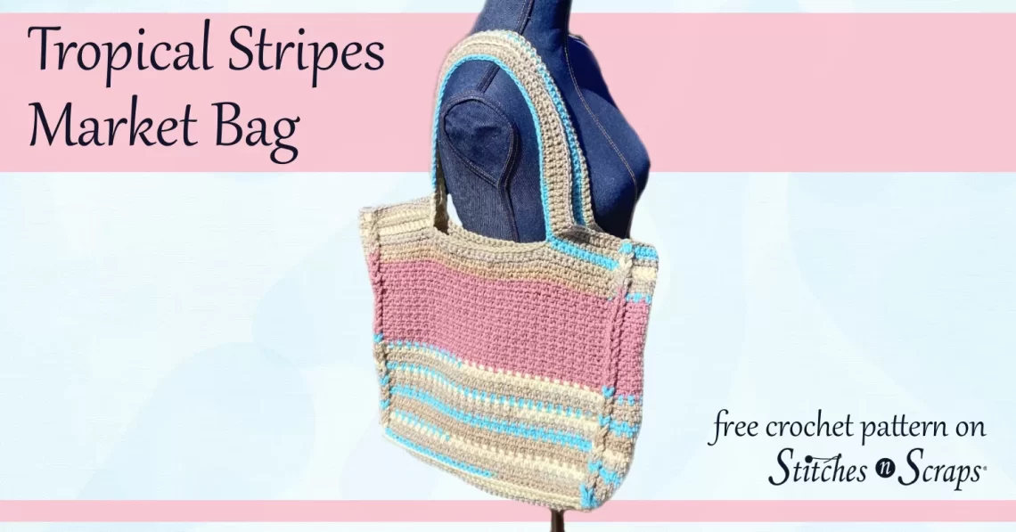 Tropical Stripes Market Bag