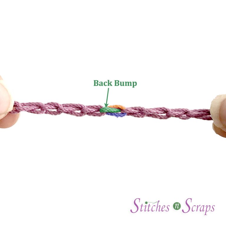 How to Crochet into the Back Bump of a Chain - Stitches n Scraps