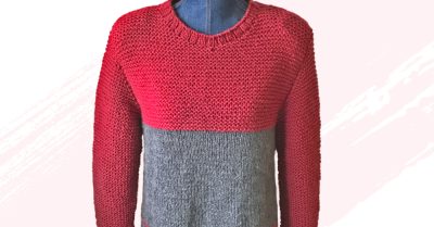 Jack and Jill - an easy knit sweater pattern on Stitches n Scraps