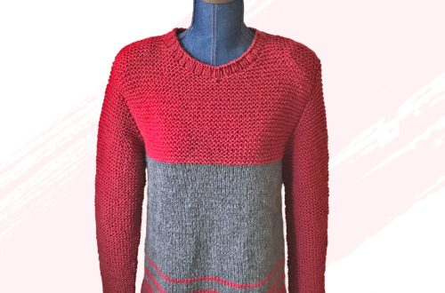 Jack and Jill - an easy knit sweater pattern on Stitches n Scraps