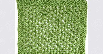 Trinity Stitch washcloth - StitchesNScraps.com