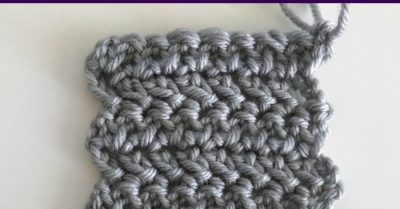 Herringbone double crochet tutorial on StitchesNScraps.com