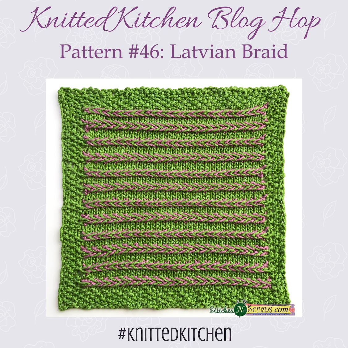 Latvian Braid - Knitted Kitchen #46 - StitchesNScraps.com