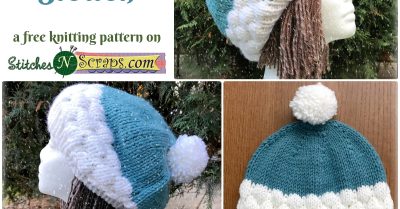 Snow Day Slouch - a free knit pattern on StitchesNScraps.com
