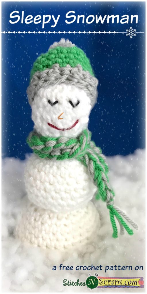 Sleepy Snowman pattern on StitchesNScraps.com
