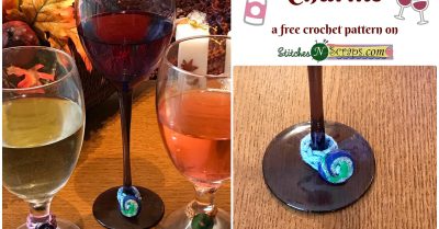 Wine Glass Charms - Free pattern on StitchesNScraps.com