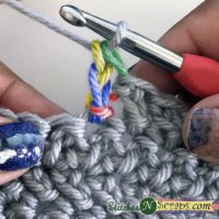 finished hbdc - Herringbone double crochet tutorial on StitchesNScraps.com