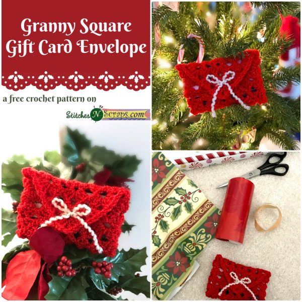 Granny Square Gift Card Envelope - StitchesNScraps.com