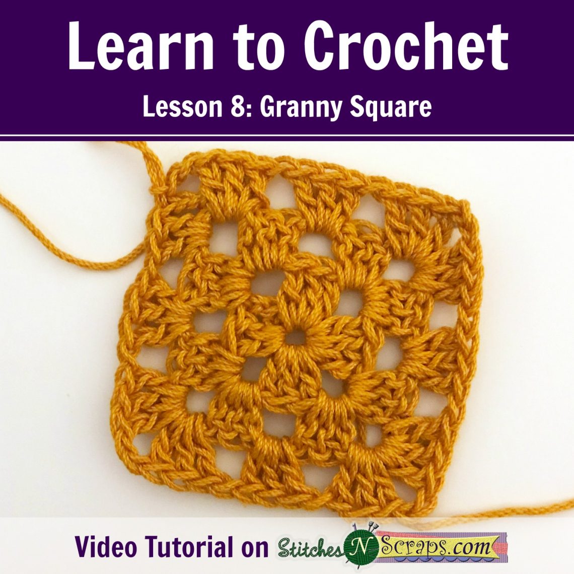Learn to Crochet - Lesson 8 - Granny Square