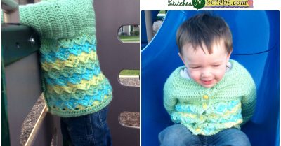 Bavarian Cardi - a free crochet pattern on Stitches N Scraps