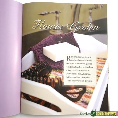 Flower garden - Bath Knits by Mary Beth Temple - Book Review on StitchesNScraps.com