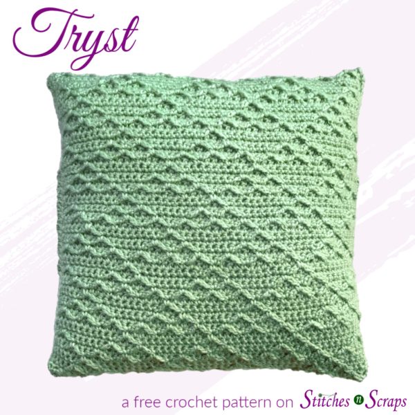 Tryst crochet pillow pattern on Stitches n Scraps
