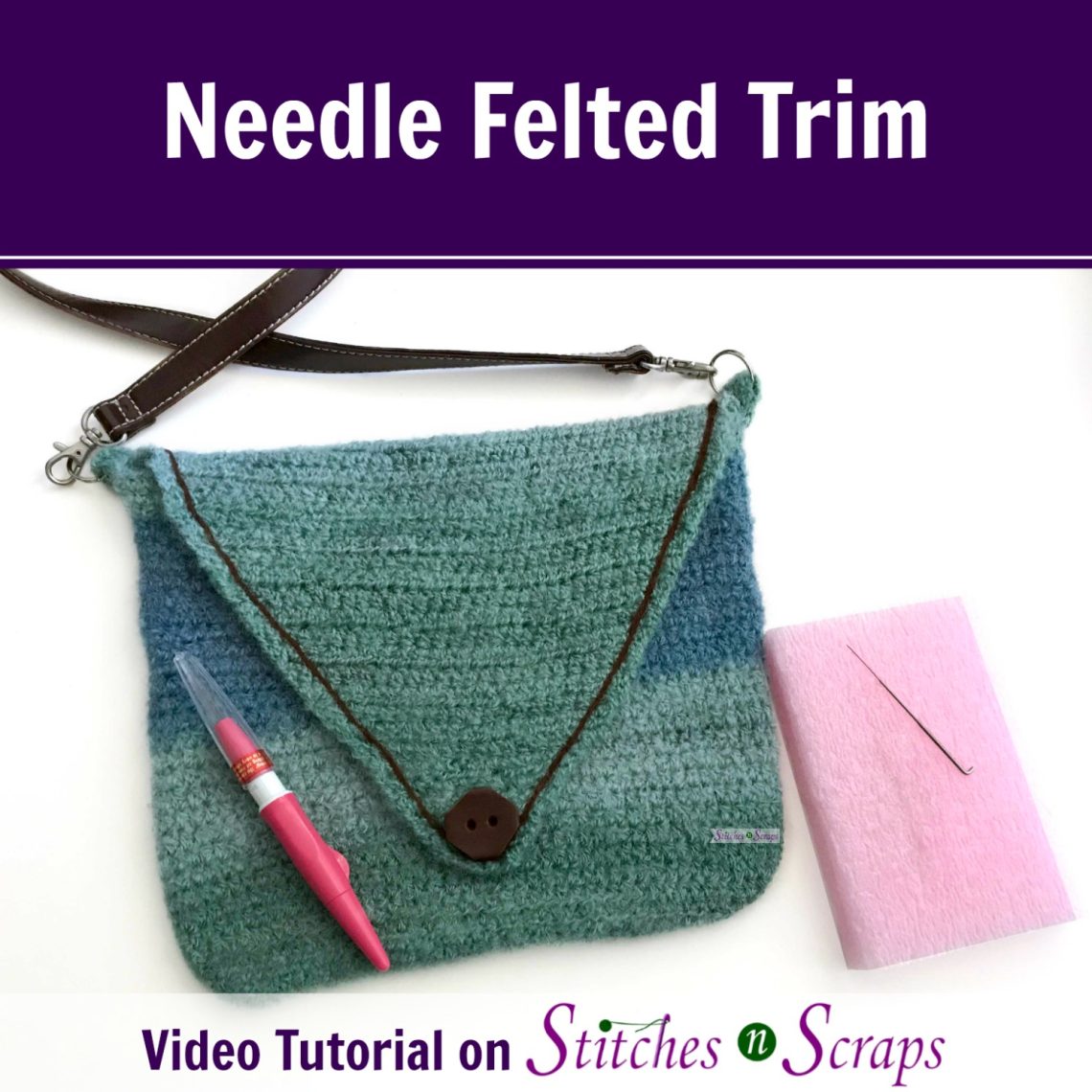 Needle Felted Trim - Tutorial on StitchesnScraps.com