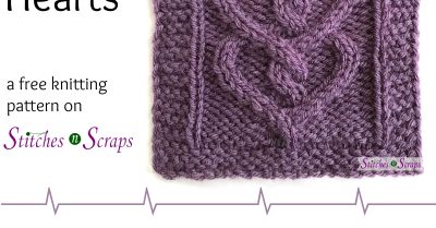 Two of Hearts - the 6th square in the Harmony Blanket KAL - StitchesNScraps.com