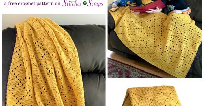 Gold Coast Lapghan - a free crochet pattern on StitchesnScraps.com