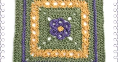 Loopy Flower Square - a free crochet pattern on Stitches n Scraps