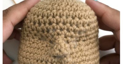 Needle Sculpting an Amigurumi Doll Face - tutorial on Stitches n Scraps