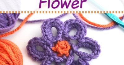 Twisted Loop Flower - A free crochet pattern on Stitches n Scraps