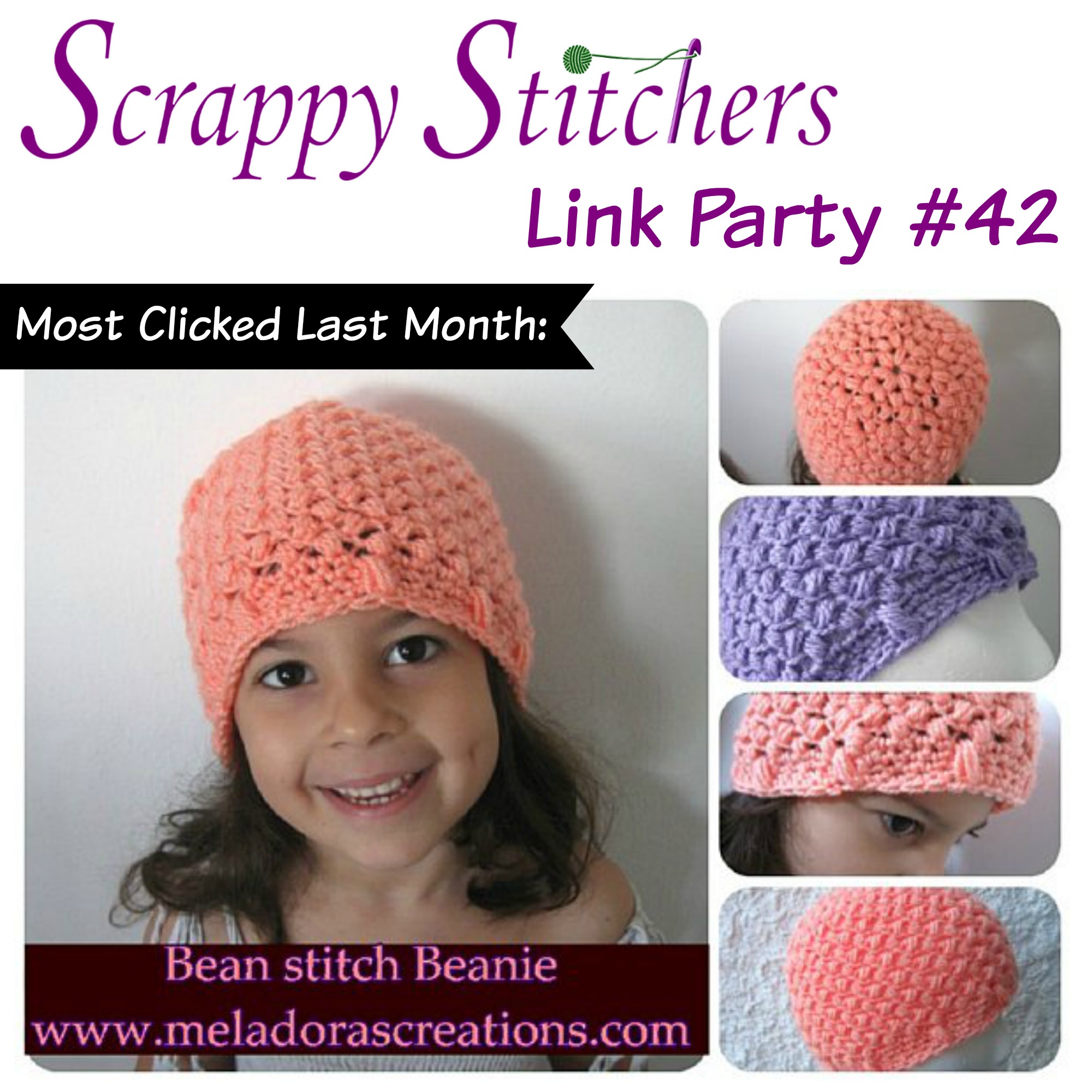 Most clicked in Scrappy Stitchers 41 - Bean Stitch Beanie by Meladora's Creations