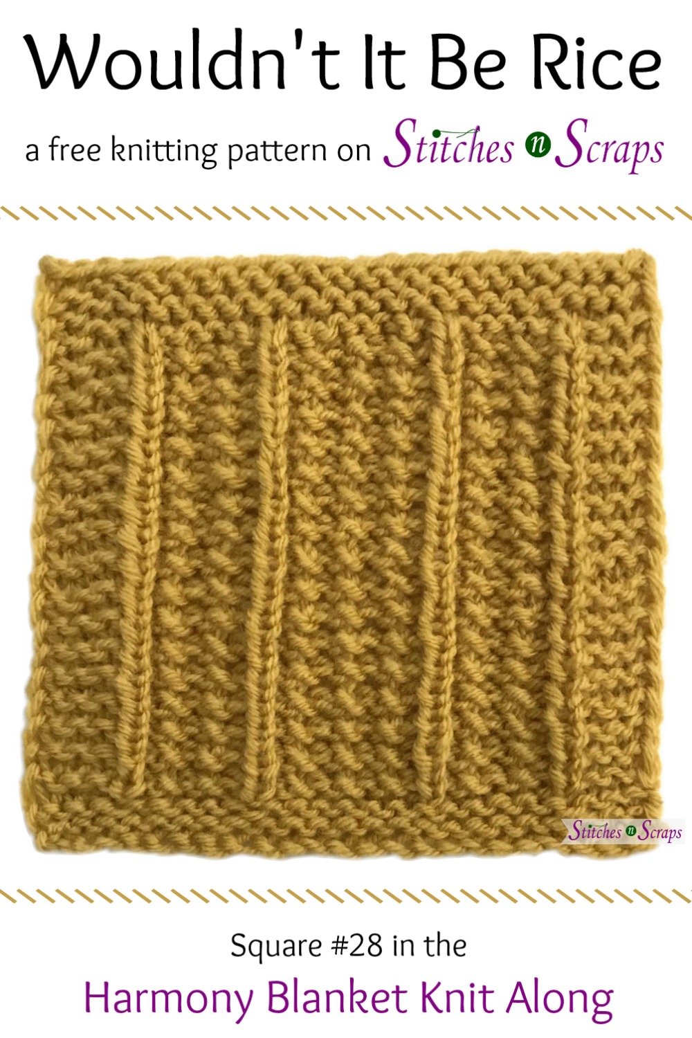 Wouldn't It Be Rice - A free pattern on Stitches n Scraps.com