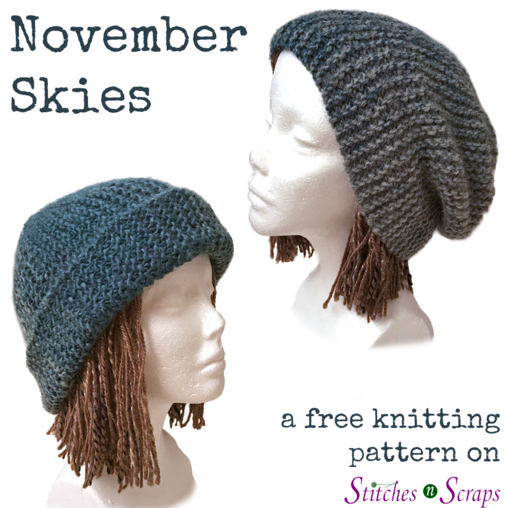 November Skies - a free knitting pattern on Stitches n Scraps