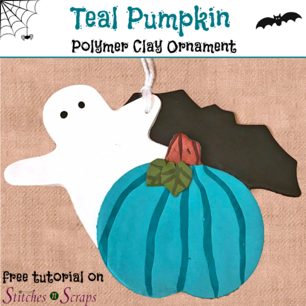 Teal Pumpkin decoration - Stitches n Scraps
