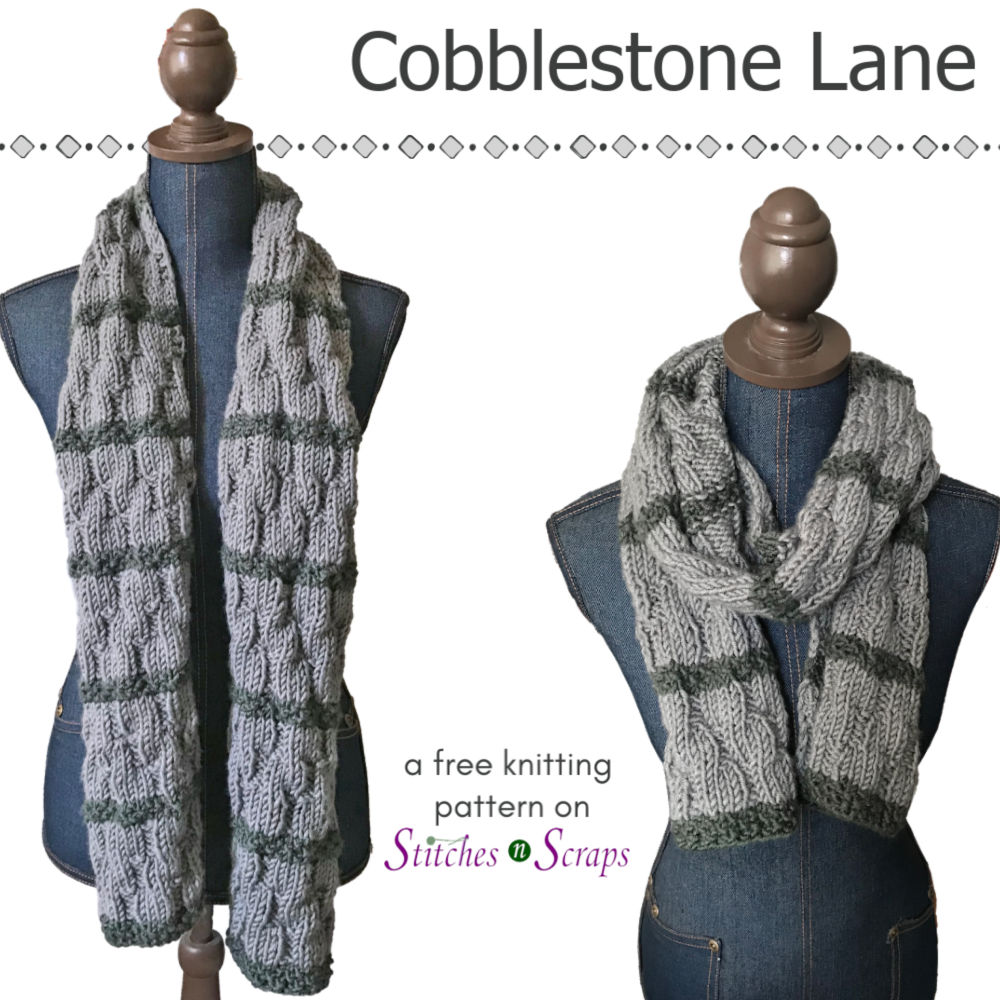 Cobblestone Lane - a free knitting pattern on Stitches n Scraps