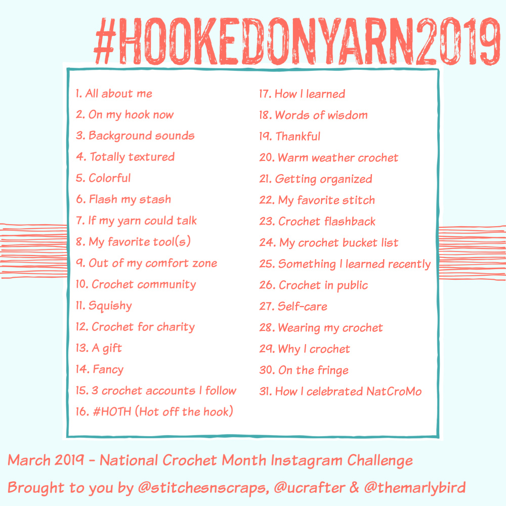 Hooked On Yarn 2019 Instagram Challenge