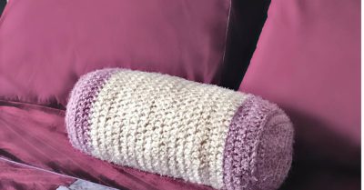 Hygge Neck Roll Bolster Pillow - a free crochet pattern on Stitches n Scraps