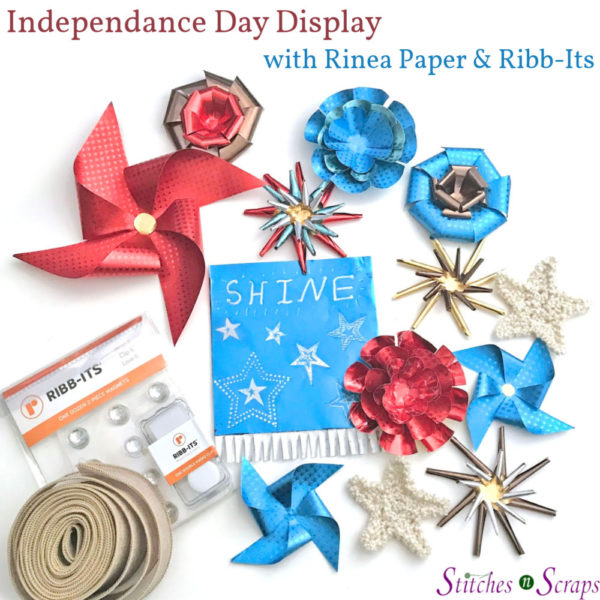 Rinea & Ribbits 4th of July Display on Stitches n Scraps