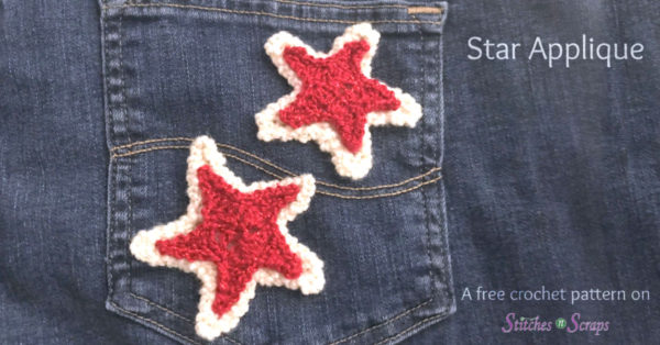 Star Applique - a free crochet pattern on Stitches n Scraps
