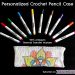 Personalized crochet pencil case and markers. Tutorial on Stitches n Scraps