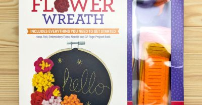 A Felt Flower Wreath Embroidery Kit from Leisure Arts. Product Review on Stitches n Scraps