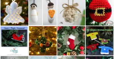 Holiday Ornaments to knit and crochet - 12 Days of Christmas Round Ups on Stitches n Scraps