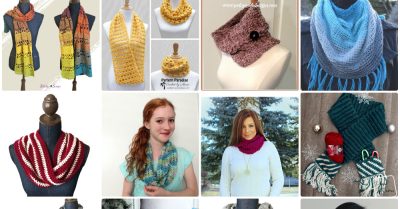 Scarves and Cowls to Knit and Crochet - 12 Days of Christmas Round Ups on Stitches n Scraps