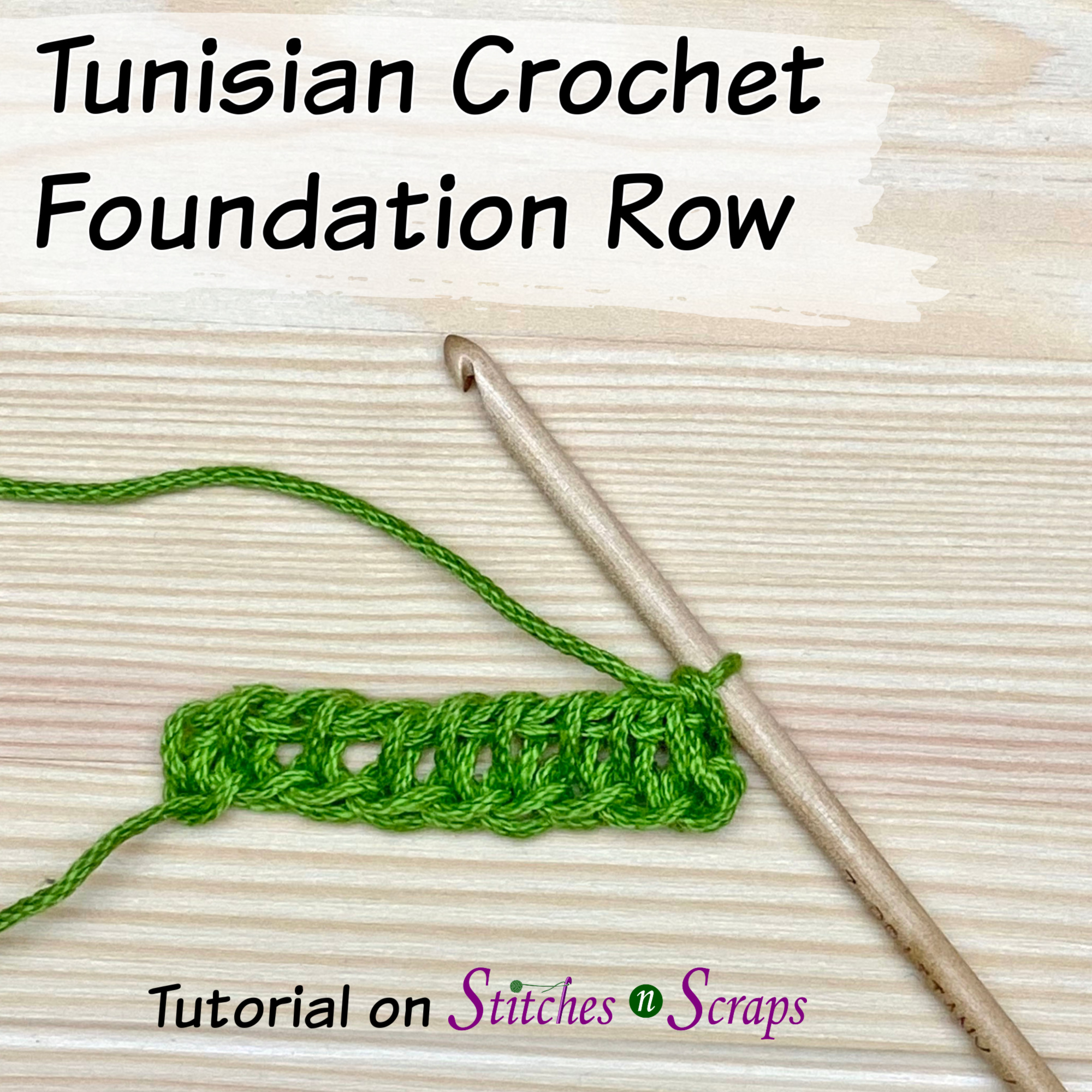 Tunisian Crochet Foundation Row tutorial
