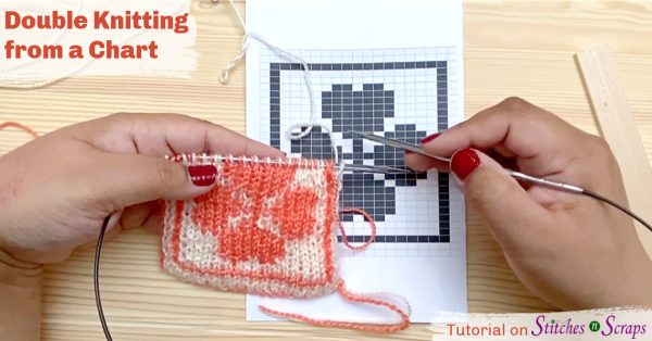 Double knitting from a chart