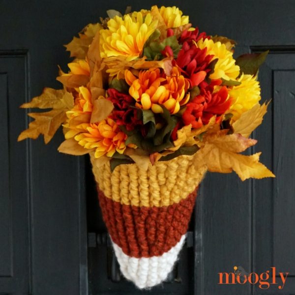 Candy Corn Door Basket from Moogly