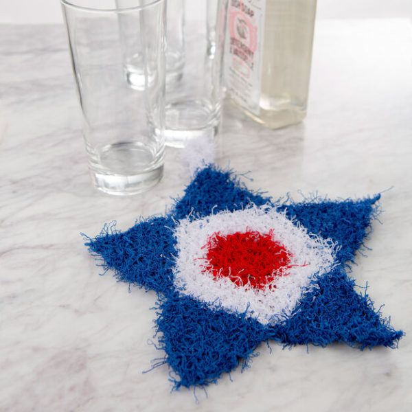 Patriotic Knit Scrubby from Yarnspirations